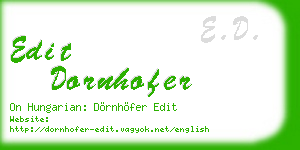edit dornhofer business card